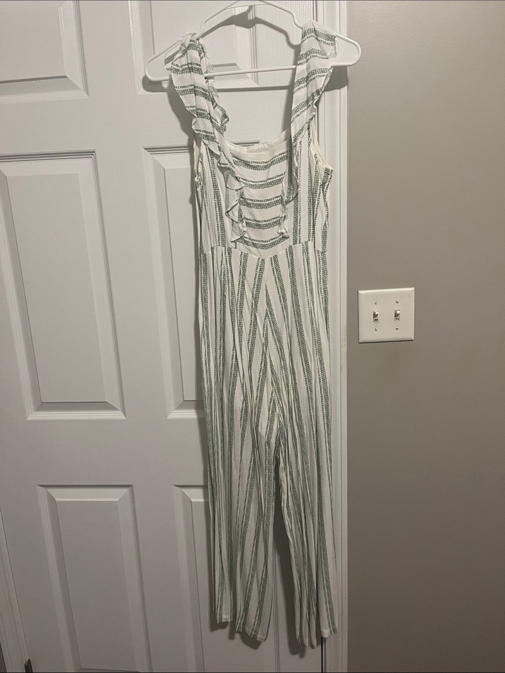Hem & Thread Green Stripe Jumpsuit